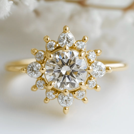 Astra Memoria | Lab Grown Diamond Halo Engagement Ring