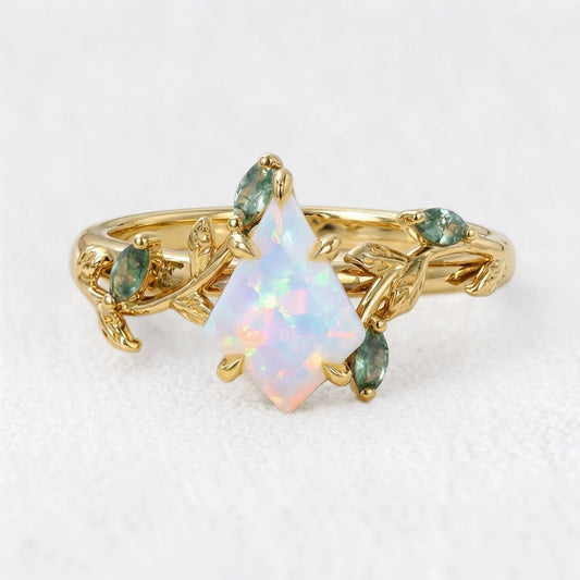 Seraphina’s Eden | Kite Opal Foliage Engagement Ring