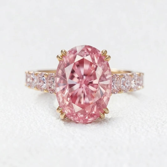 Isabella’s Promise | 3CT Oval Vintage Pink Sapphire Engagement Ring