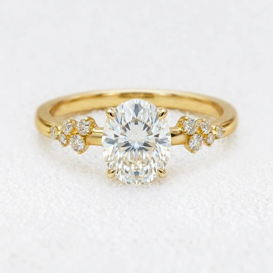 Nova’s Radiance | 2CT Oval Cut Diamond Engagement Ring.