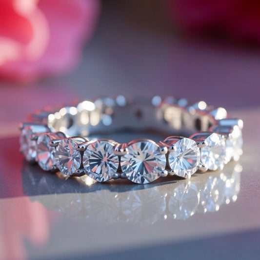 The Encircled Light | Round Cut Full Eternity Ring