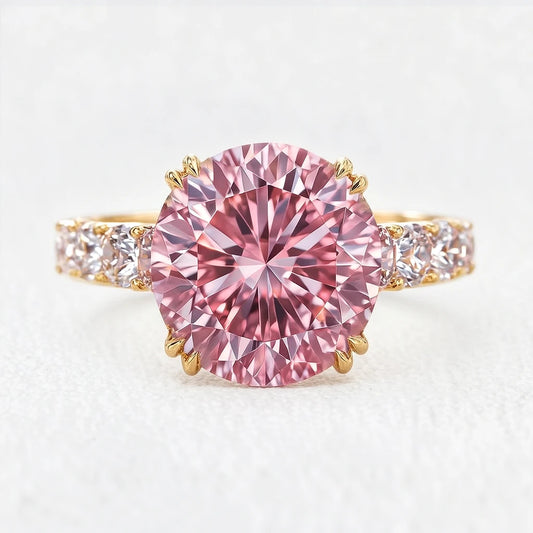 Alexandra’s Luminary | 3CT Vintage Pink Sapphire Solitaire Engagement Ring