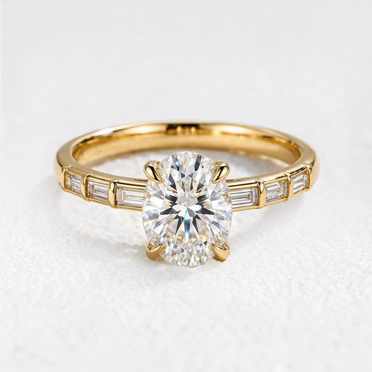 Lumiera’s Prism | 2CT Oval Diamond Solitaire Engagement Ring