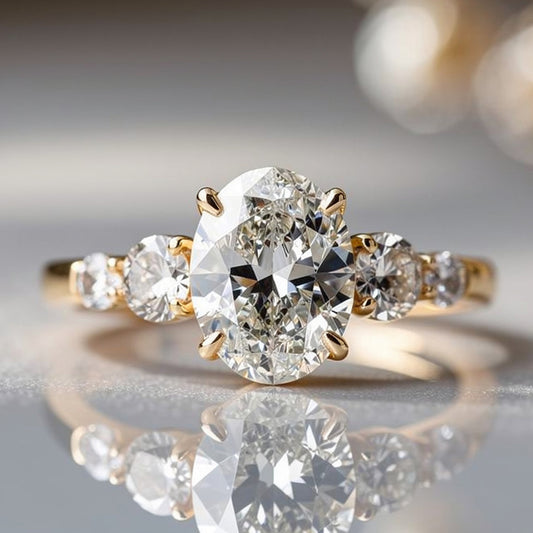 Audrey‘s Brilliance | 1CT Oval Cut Moissanite Ring