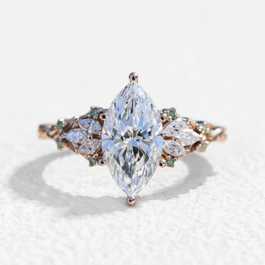 Aurora Twine | Marquise Diamond Ring with Vine Setting