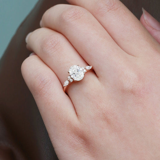 Elara‘s Dawn | 1.5CT Oval Lab-Grown Diamond Engagement Ring