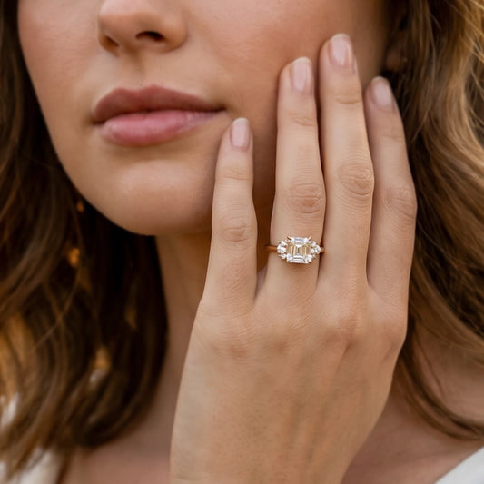 Alexandra’s Brilliance | 1.5CT Asscher Cut Diamond Engagement Ring