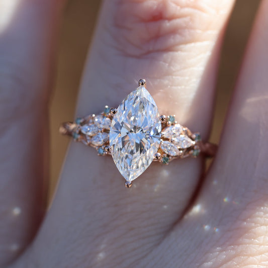 Aurora Twine | Marquise Diamond Ring with Vine Setting