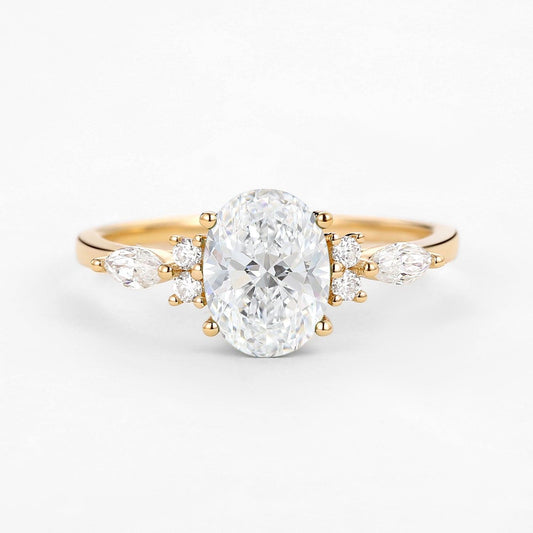 Elara‘s Dawn | 1.5CT Oval Lab-Grown Diamond Engagement Ring.