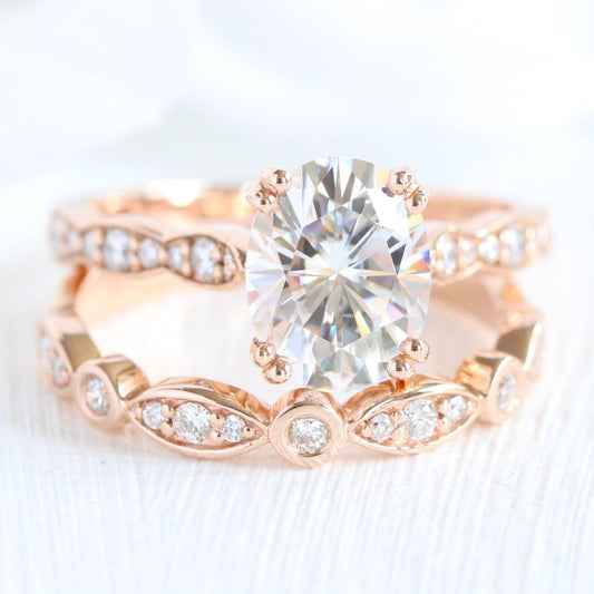 Grace’s Bezel | Oval Lab Diamond Solitaire Bridal Set 2pcs.