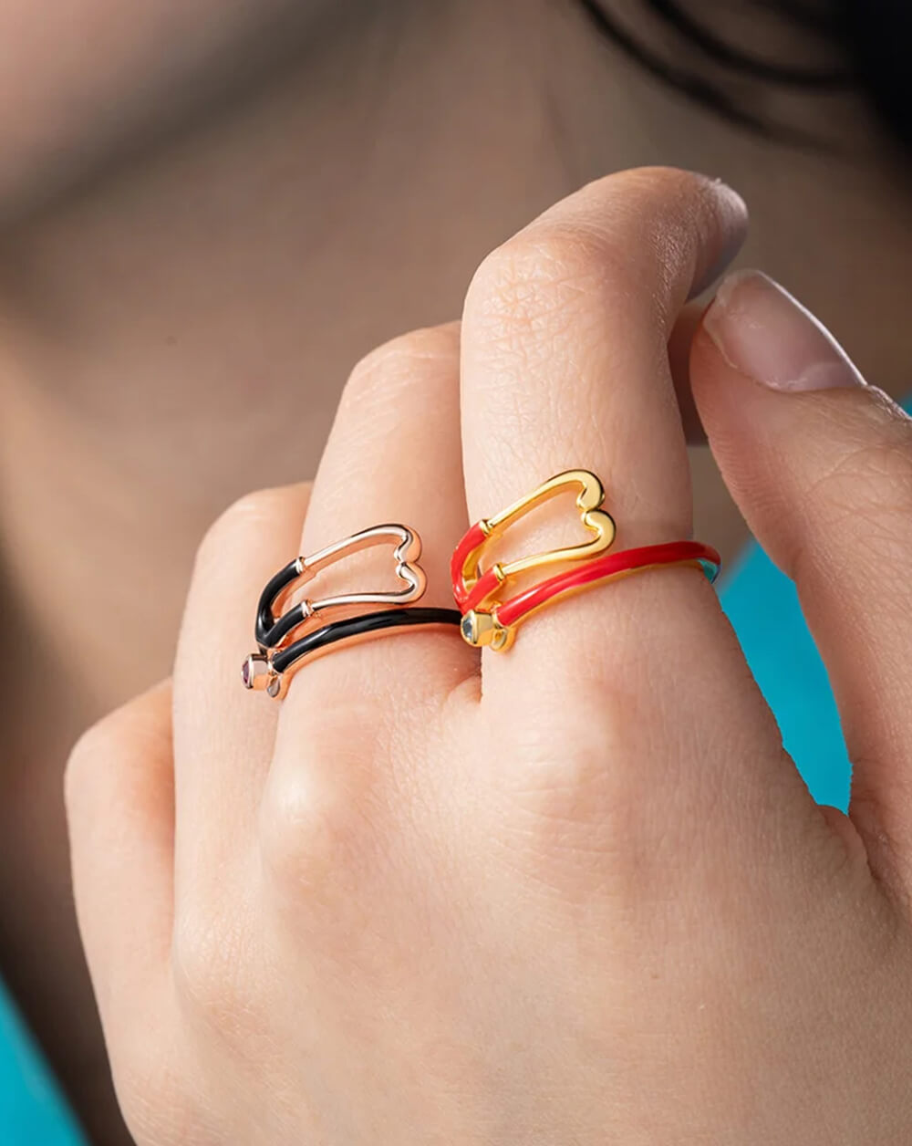 Custom Multicolor Enamel Stethoscope Birthstone Ring – Nurse & Doctor Appreciation Gift