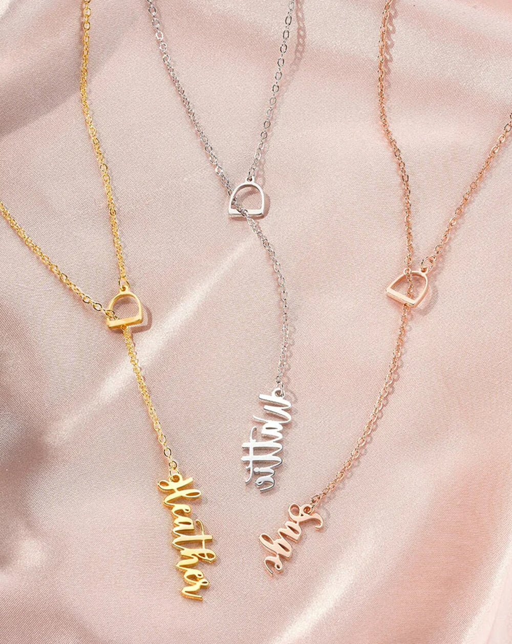 Custom Stirrup Pendant Necklace with Name – Gift for Horse Lovers & Equestrians