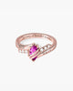 Custom Graduation Ring with Birthstone & Name – Personalized Class Ring for Her