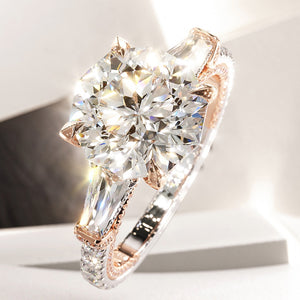 Decagon Nova Design 2ct Diamond Cut Moissanite Engagement Ring