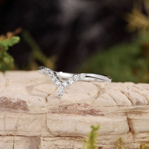 Pear Stack Moss Agate Leaf Engagement Ring Set