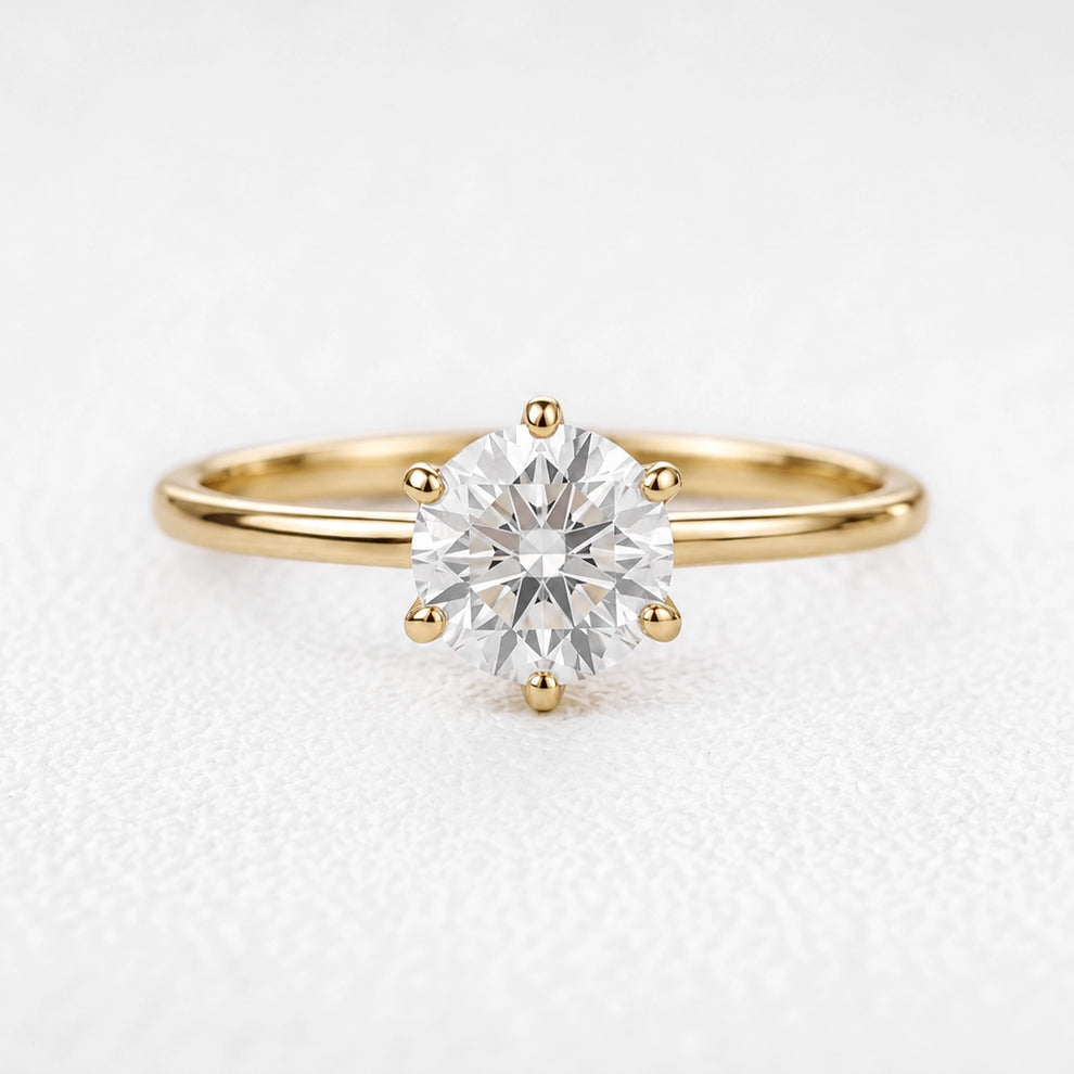 Genevieve’s Eternity | Classic Round Diamond Solitaire Engagement Ring