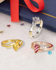 Custom Graduation Ring with Birthstone & Name – Personalized Class Ring for Her