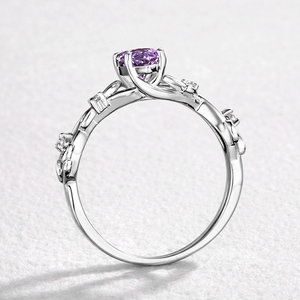 Violet’s Twig | Vintage Marquise Amethyst & Diamond Bridal Set 2pcs.