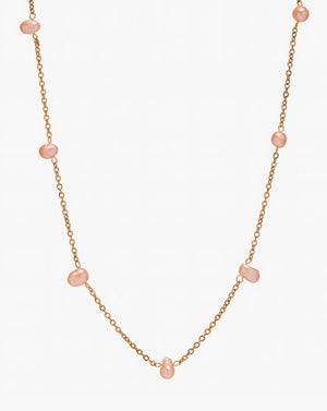 Elegant Blush Pink Freshwater Pearl Collar Necklace