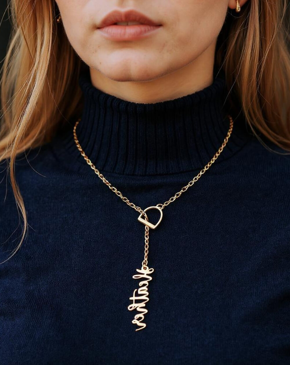 Custom Stirrup Pendant Necklace with Name – Gift for Horse Lovers & Equestrians