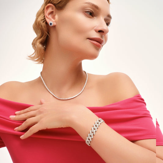 Full Ice-Out Luxe Zigzag Bracelet - Stellaradorn
