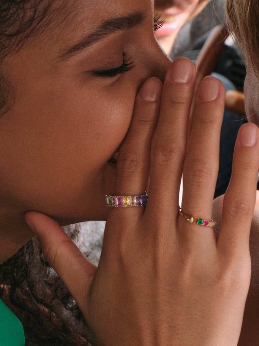 Adjustable Rainbow Open Stacking Ring - Stellaradorn