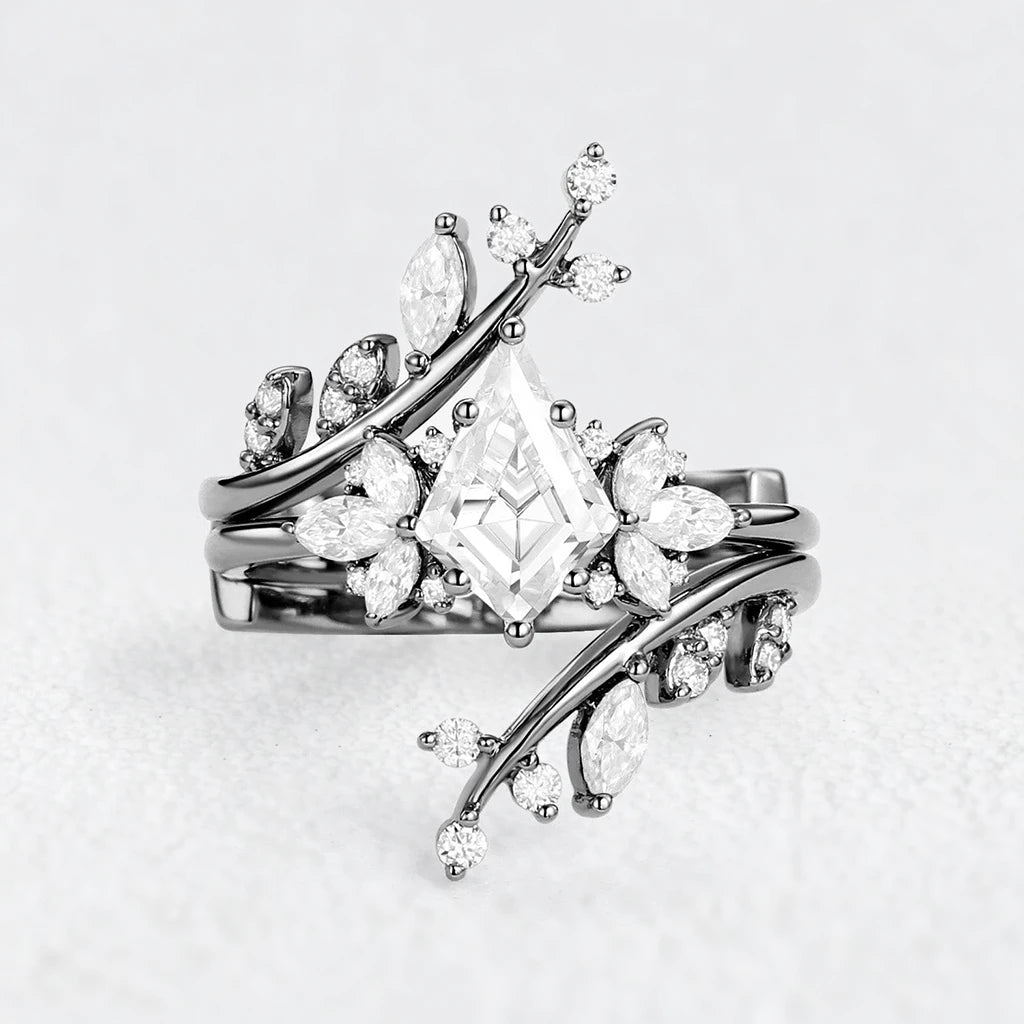 Forest Cage | Kite Cut Moss Agate Leafy Bridal Set 2pcs