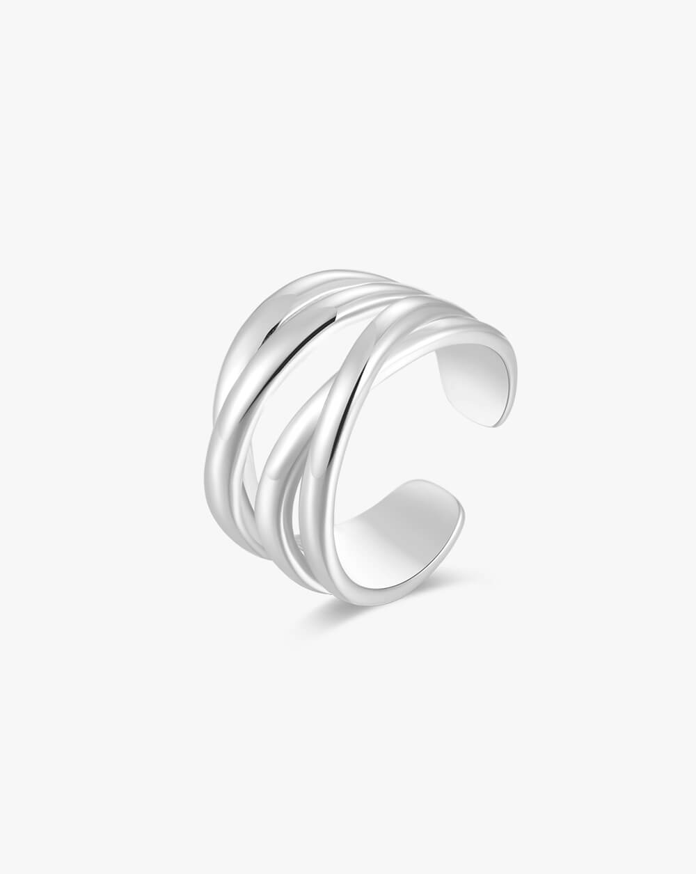 Minimalist Twist Gold Chunky Ring