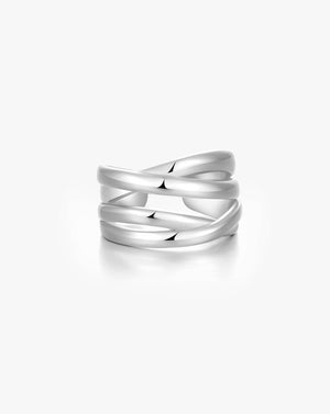 Minimalist Twist Gold Chunky Ring