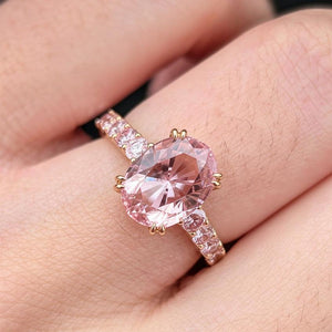Camilla‘s Monologue | 4.5CT Oval Pink Solitaire Ring.