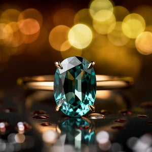 The Forest Pool | Elara‘s Oval Green Gem Ring.
