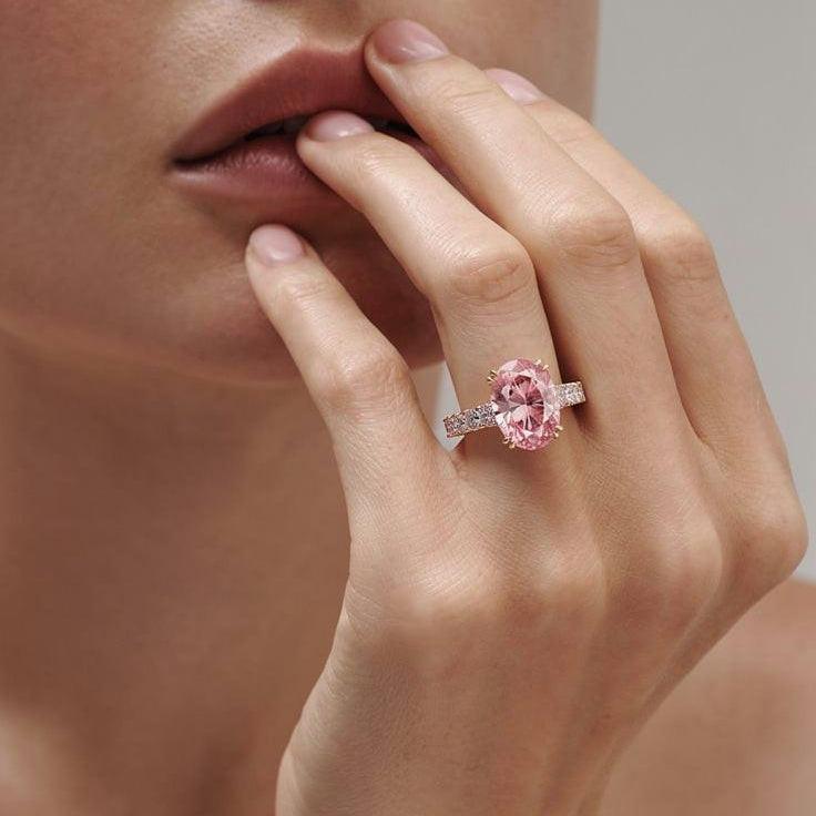 Camilla‘s Monologue | 4.5CT Oval Pink Solitaire Ring.