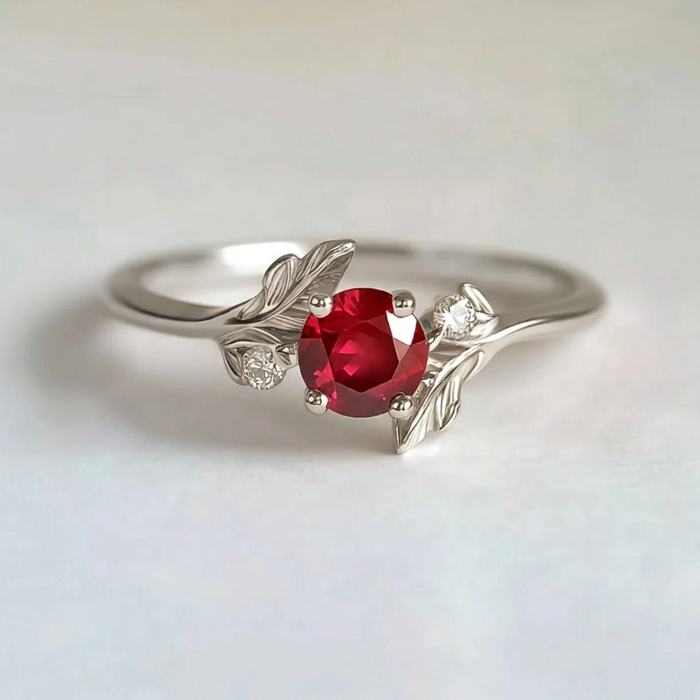 Cora‘s Heartfire | Luxury Ruby Engagement Ring.