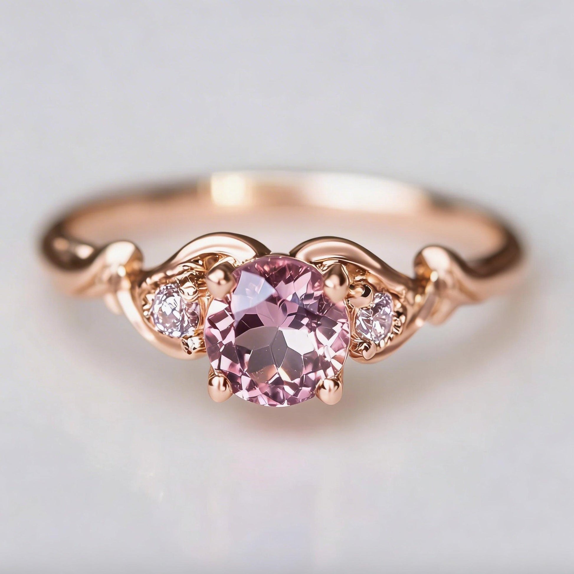 Rosetta‘s Vault | Rose Quartz Engagement Ring.