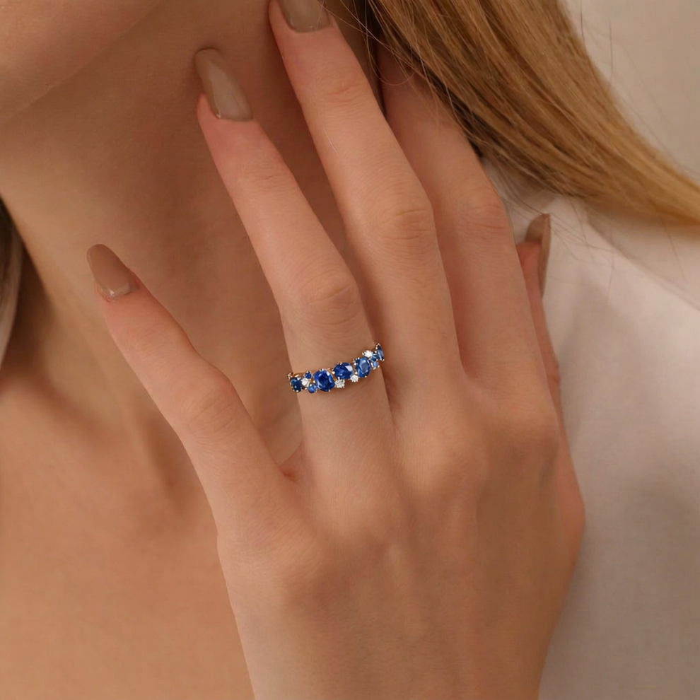 Cordelia‘s Fidelity | Thistle Blue Sapphire Engagement Ring.