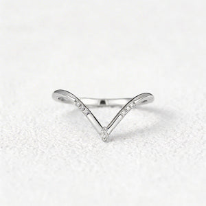 Round Cut Moissanite Half Eternity Curved Wedding Band in Gold.