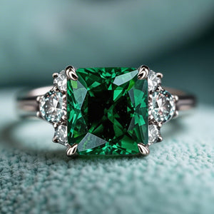 Ulissa‘s Prism | A Princess Cut Ring of Jade Light.