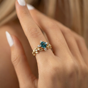 Twilight Garden | Starry Blue Sapphire Engagement Ring.