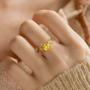 The Winding Vine | Nature-Inspired Yellow Sapphire Engagement Ring.