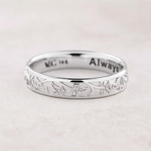 The Loyal Ivy | Hand-Carved Wedding Band.