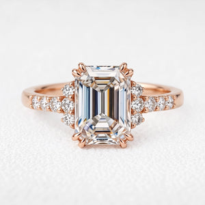 Seraphina’s Luminance | 3CT Emerald Cut Diamond Engagement Ring