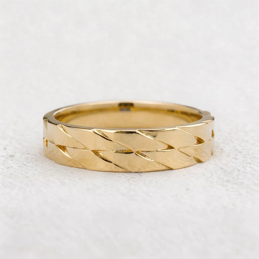 Twill Edge | Polished Men’s Wedding Band.