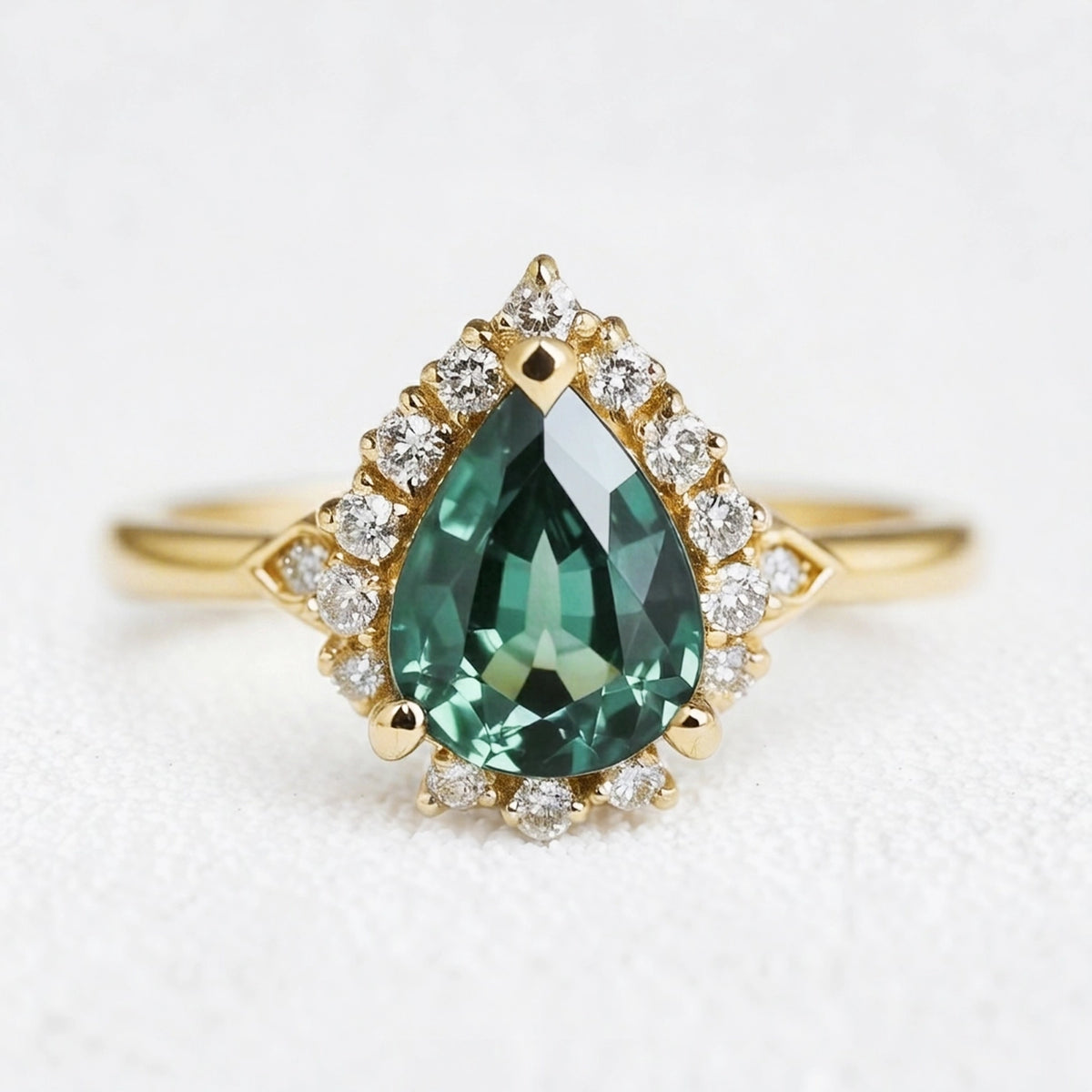 Lyra's Tear | Pear Cut Classic Sapphire Engagement Ring