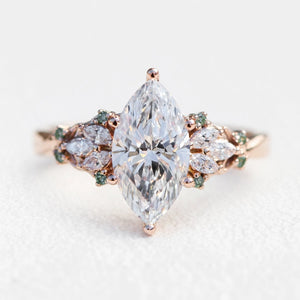 Aurora Twine | Marquise Diamond Ring with Vine Setting.