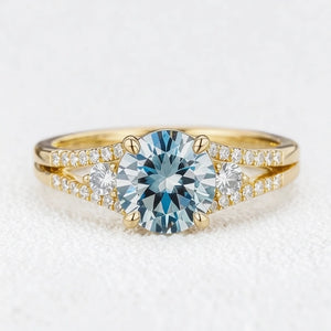 Celia‘s Zephyr | 2CT Sky Blue Sapphire Engagement Ring.