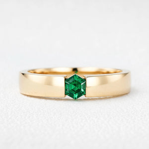 Arthur’s Legacy | Hexagon Emerald Tension Set Men‘s Band