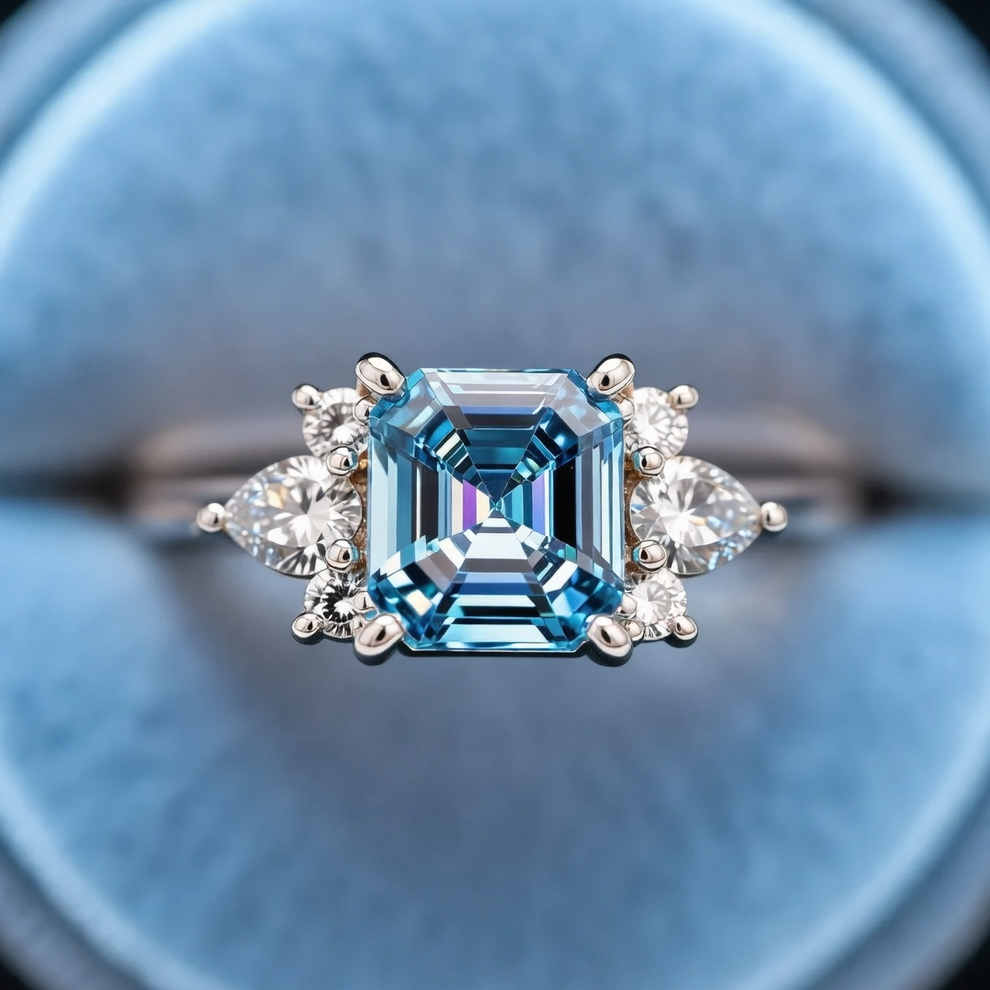 The Blue Quarter | Valencia‘s Asscher Cut Ring.