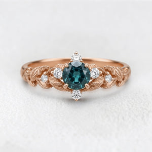 Twilight Garden | Starry Blue Sapphire Engagement Ring.