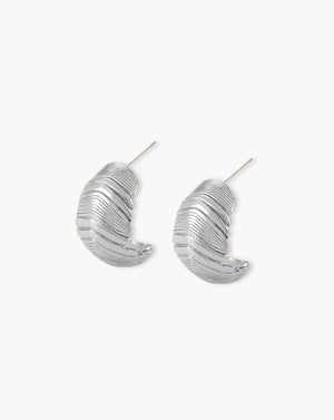 Minimalist Geometric Gold Feather Studs Earrings