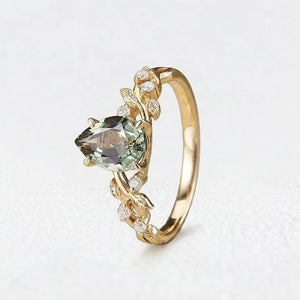 Sylvie’s Keepsake | Green Sapphire Vine Engagement Ring